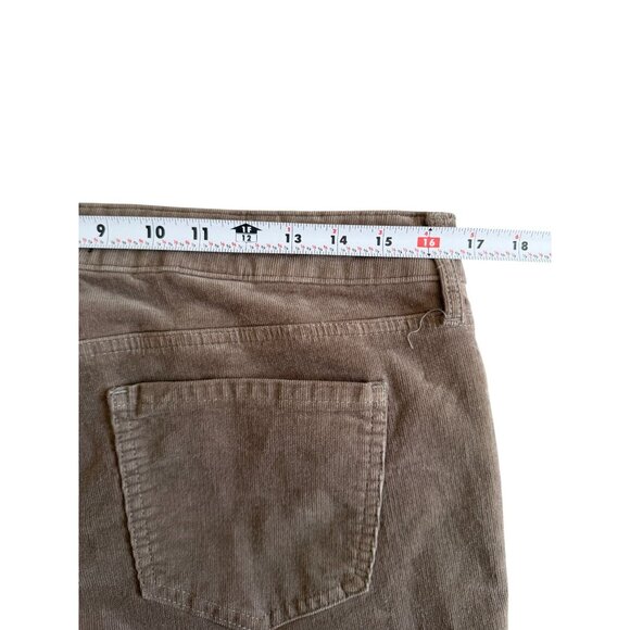 NYDJ Marilyn Straight Taupe Corduroy Lift x Tuck Pants Size 10 P - Picture 4 of 10